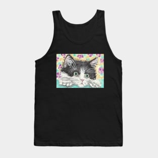 Cute kitten cat art Tank Top